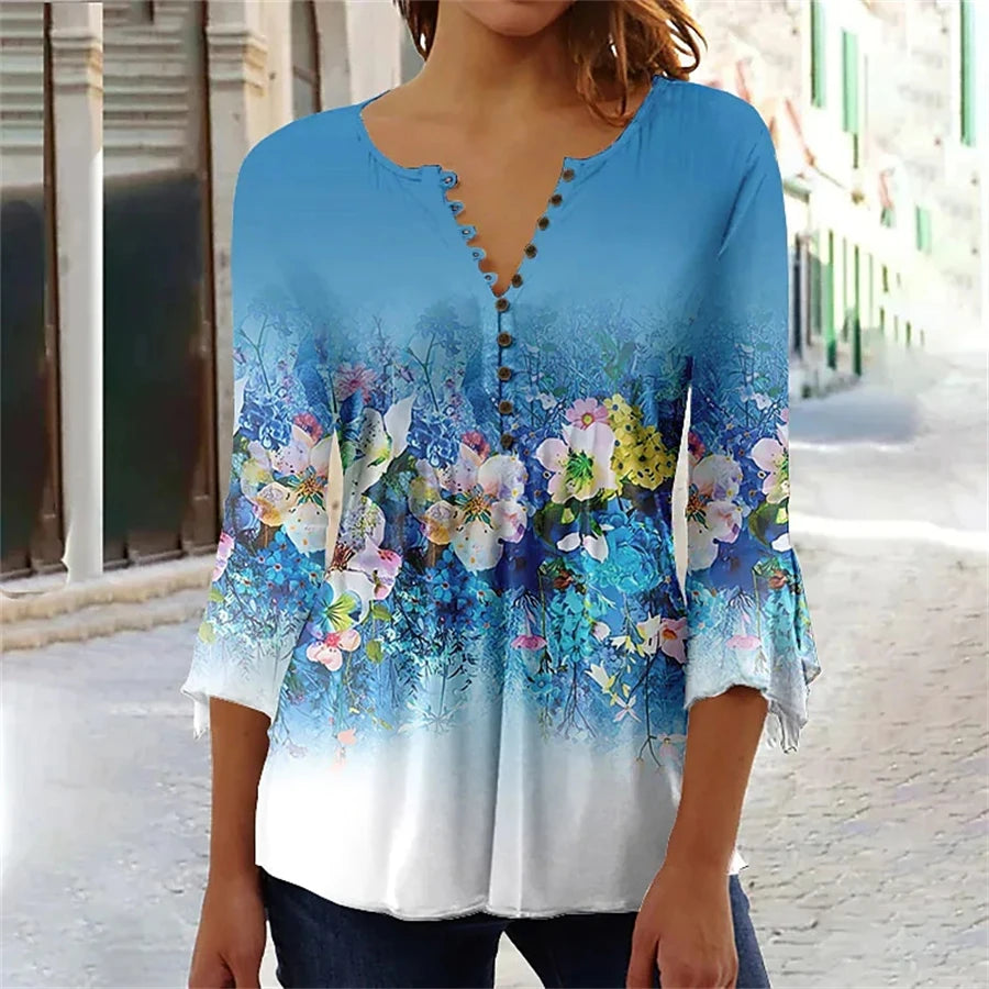 Demi | Elegant Loose Casual Blouse - TrendHavenCo