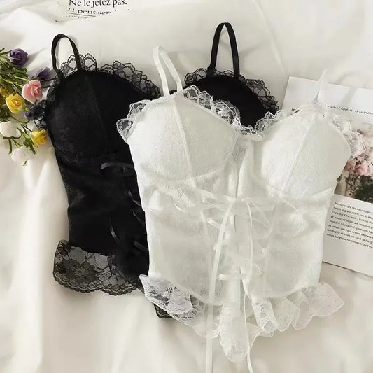 Cassandra | Sexy Crop Top Corset Lace Bandage T-shirt
