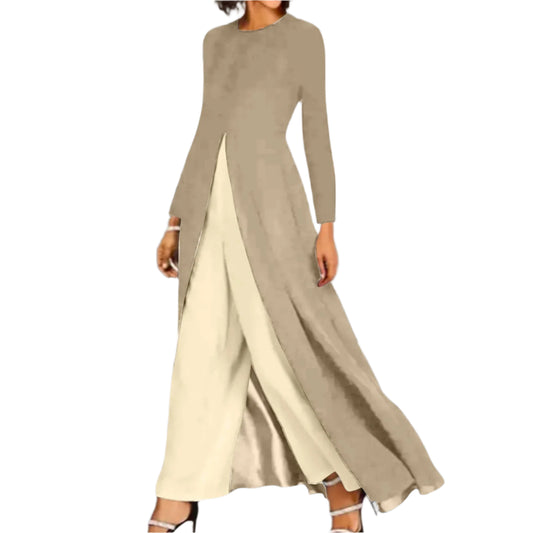 Carter | Square Collar Long Sleeve Long Jumpsuit