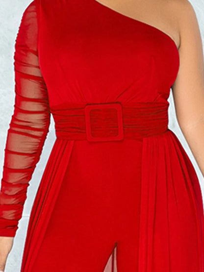 Aylani | Single Shoulder Sleeve Jumpsuit