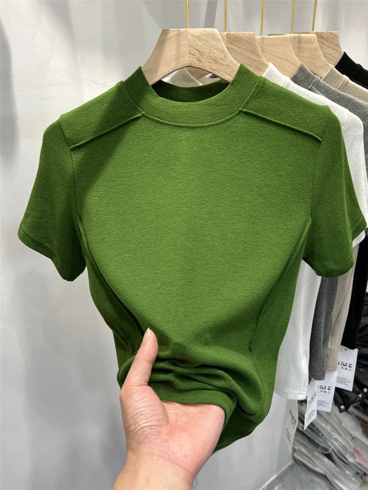 Alyssa | Short-sleeved Blouse Shirt Tops