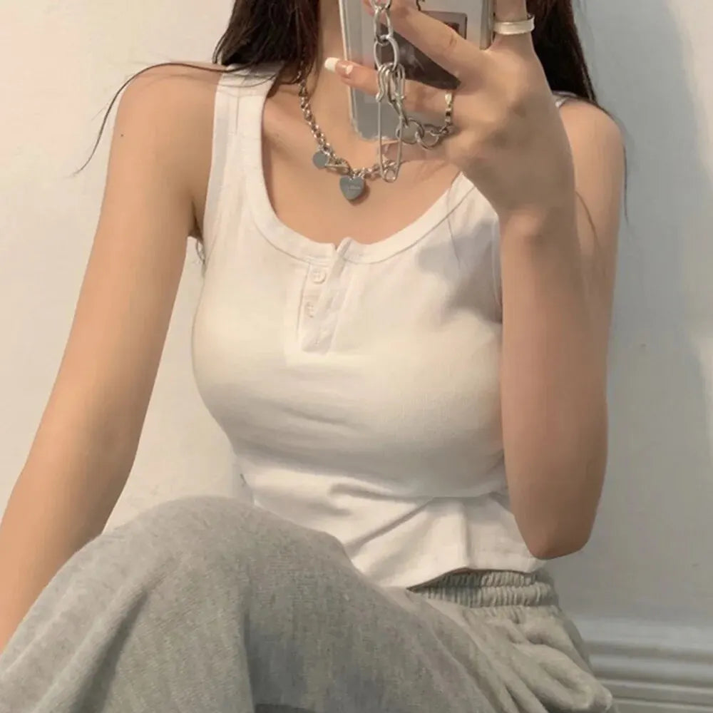 Reign | Button Down Sleeveless Blouse