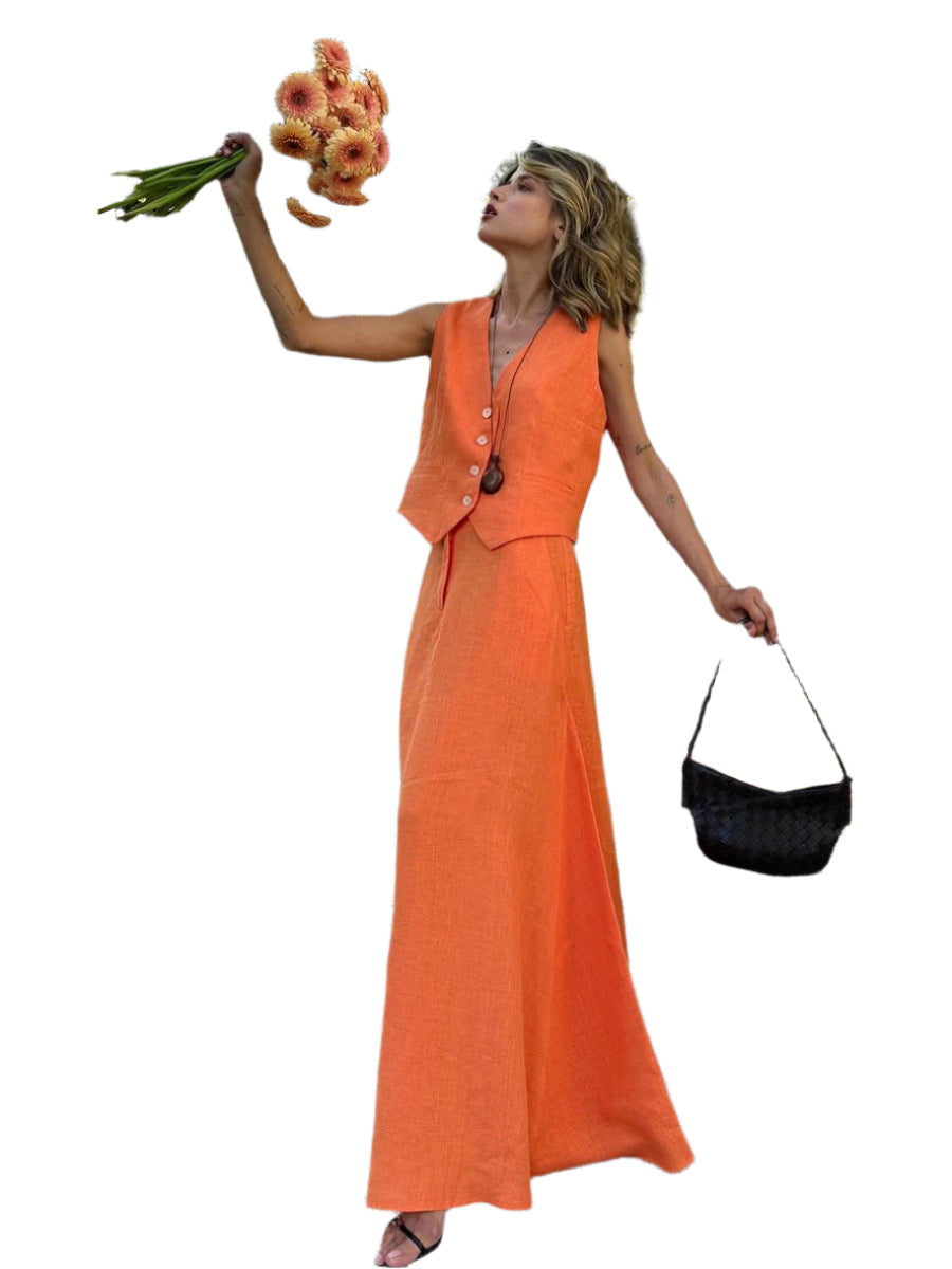 Sylvie | Chic Vest Skirt Suit 2-Piece Set