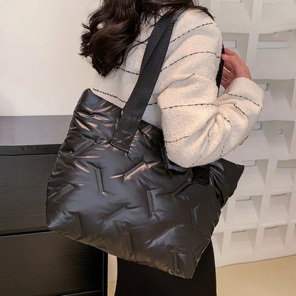 Eden | Large Tote Padded Quilted Handbags - TrendHavenCo