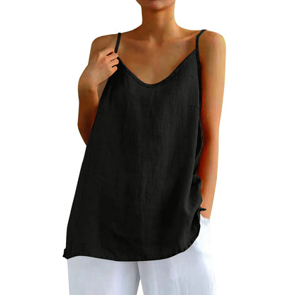 Astrid | Cotton Linen Camisole Vest