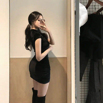 Sabrina | Short Sleeve Button Sexy Dress