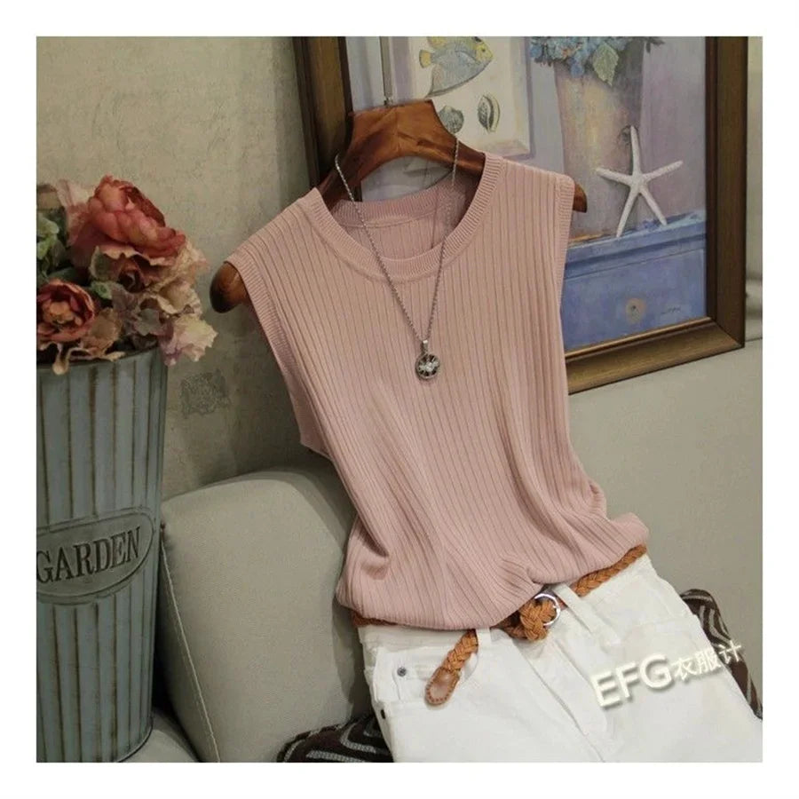 Cali | O-neck Knitted Blouse Shirt
