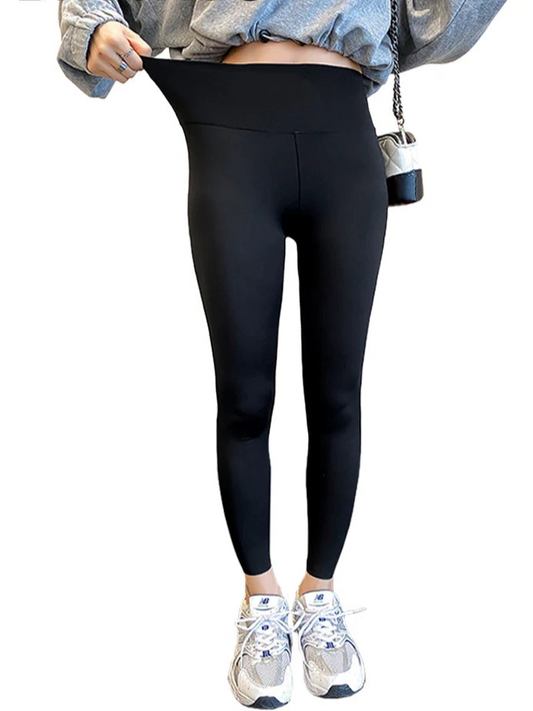 BIVIGAOS Spring New Leisure Shark Leggings Pants Women's Slim Tight-Fitting Elastic High Waist Black Sports Fitness Leggings - TrendHavenCo