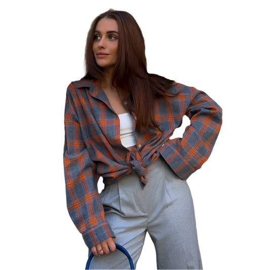 Emely | Long Sleeve Shirt Oversized Plaid Shirt