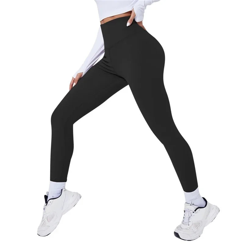 High Waist Yoga Warm Leggins Sports Tights Thermal Woman Running Pants Sexy Butt Lifting Leggings Push Up Panties Gym Fitness - TrendHavenCo