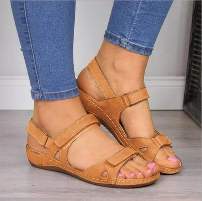 Emmy | Open Toe Comfy Orthopedic Low Heels