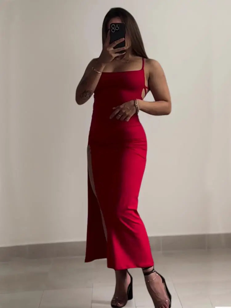 Ruby | Halter Strap Hip-Hugging Dress - TrendHavenCo