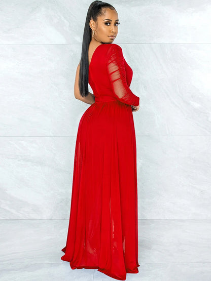 Aylani | Single Shoulder Sleeve Jumpsuit