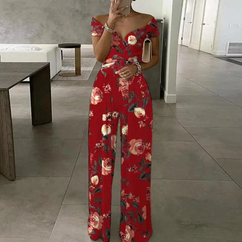 Yara | Printed Loose High Waist Jumpsuit