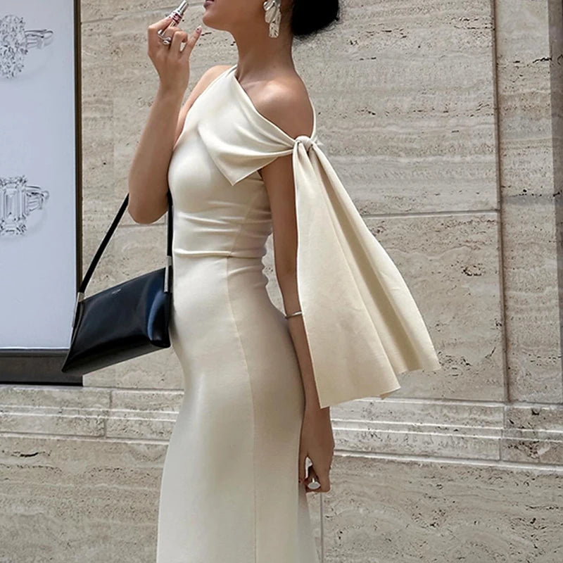 Nicole | Sexy Solid O-Neck Sleeveless Dress