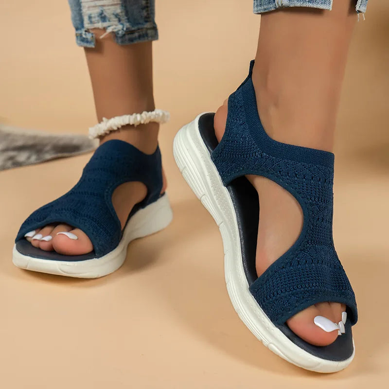 Violet | Casual Sport Wedge Sandals - TrendHavenCo