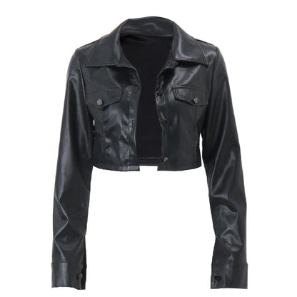 Valeria | Faux Leather Short Jacket