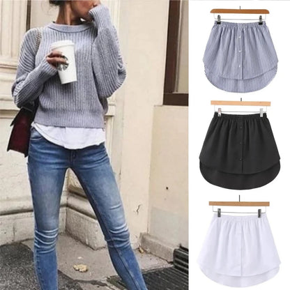 Angelie | Shirt Blouse Extender Lower Sweep Mini Skirt