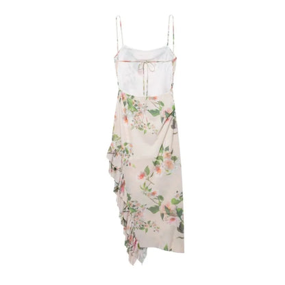 Aitana | Backless Asymmetric Dress With Thin Straps