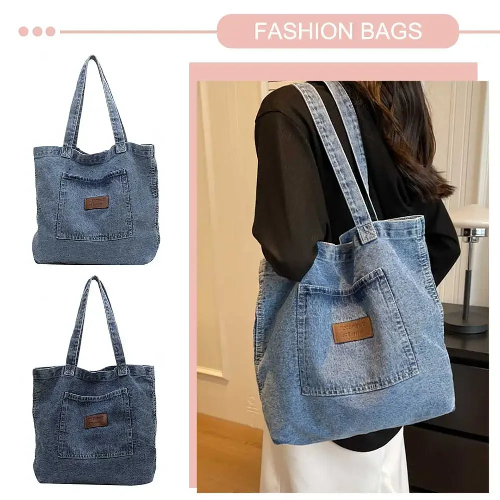 Zoey | Women Shoulder Bag Denim Handbag - TrendHavenCo