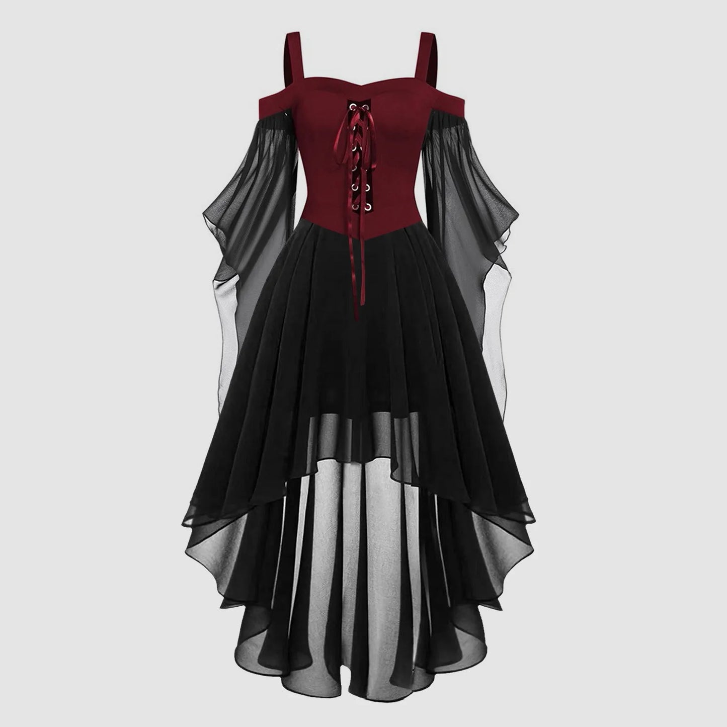 Palmer | Gothic Style Vintage Midi Medieval Dress