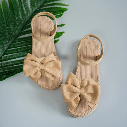 Demi | Lightweight Sandals Bow Tie Flat Shoes