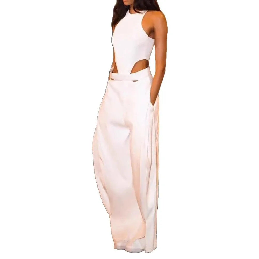 Ariya | O Neck Sleeveless Hollow Out Jumpsuit