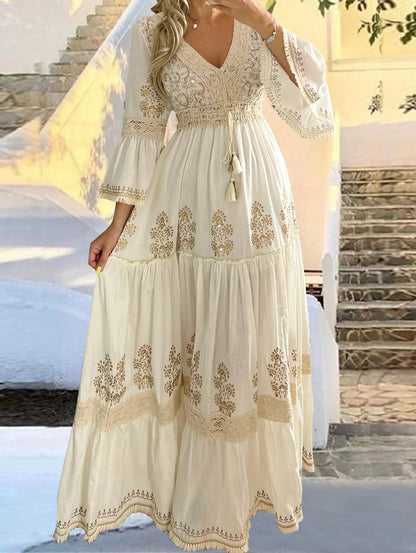 Thea | Boho Lace Beach Hollow Out Dress