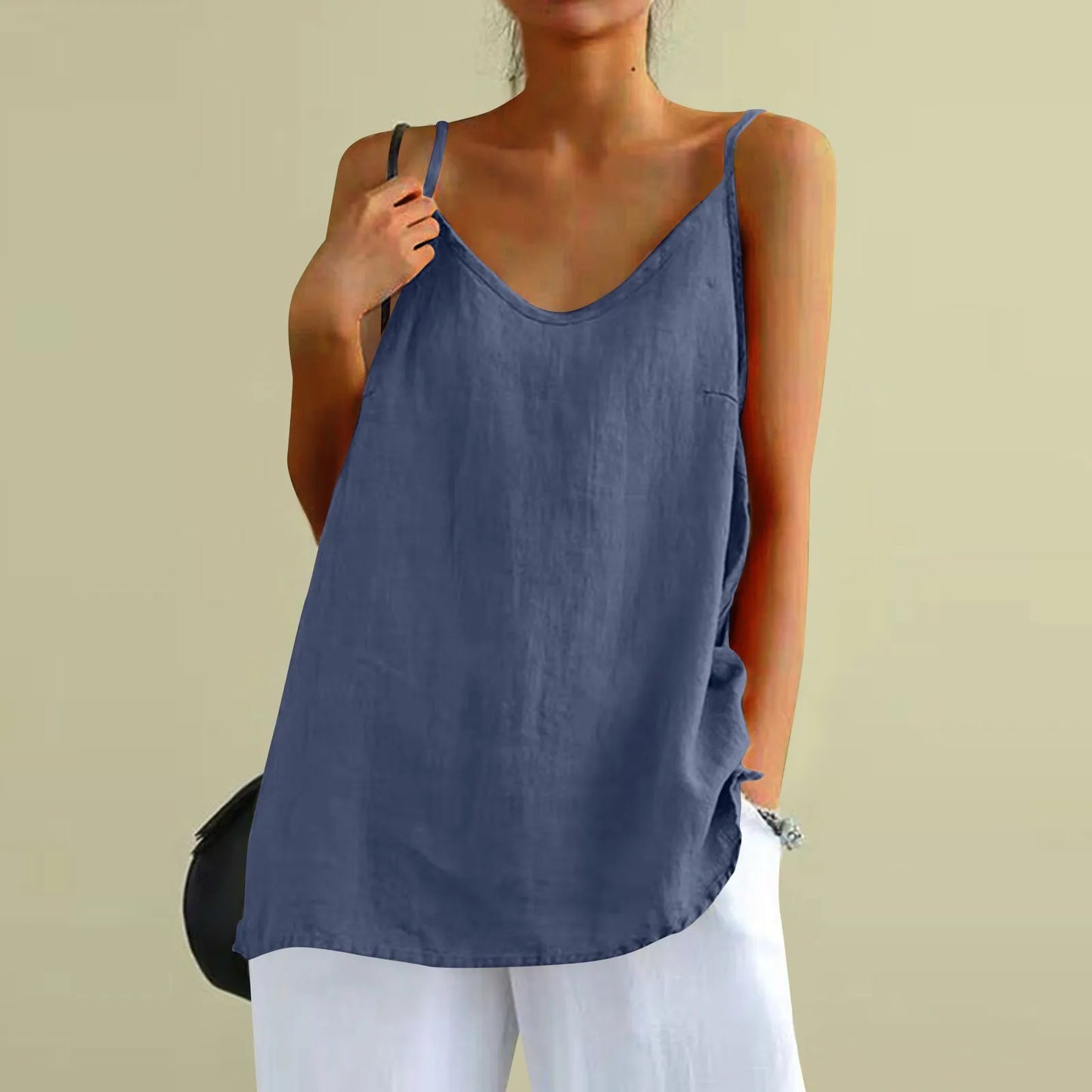 Astrid | Cotton Linen Camisole Vest