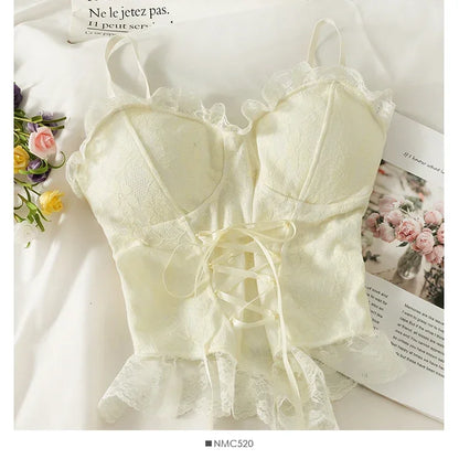 Cassandra | Sexy Crop Top Corset Lace Bandage T-shirt