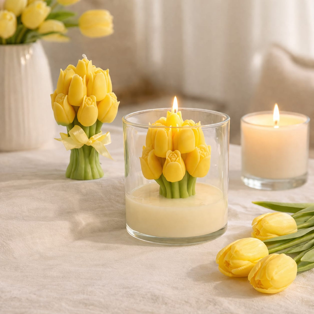 Tulip Flower Candle – Decorative Floral Candle for Home & Gifting