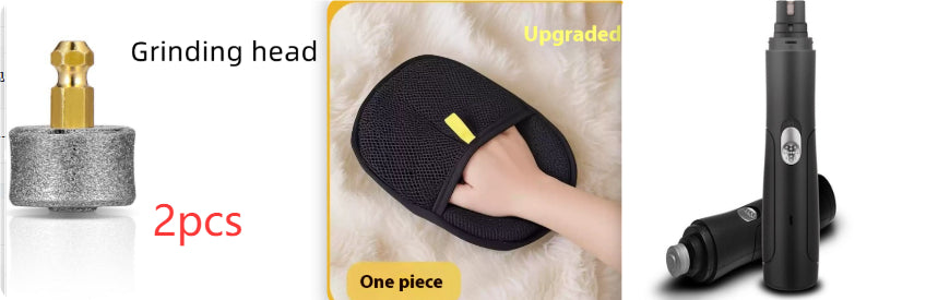 Portable pet nail grinder with grinding heads